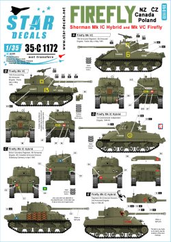 画像1: STAR DECALS[SD35-C1172]1/35 シャーマンファイアフライMk IC ハイブリットおよびMk VC　カナダ、ポーランド、ニュージーランド、チェコスロバキア
