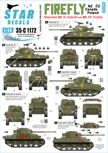 画像1: STAR DECALS[SD35-C1172]1/35 シャーマンファイアフライMk IC ハイブリットおよびMk VC　カナダ、ポーランド、ニュージーランド、チェコスロバキア (1)