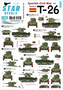 画像1: STAR DECALS[SD35-C1173]1/35 スペイン内戦＃5　T-26　共和党側のT-26m / 1933年 (1)