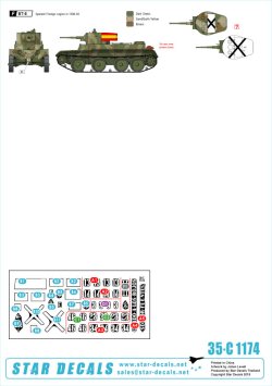画像3: STAR DECALS[SD35-C1174]1/35 WWII 西班 スペイン内戦 #6 ナショナリストのI号戦車と共和派のBT-5のマーキングmarkings.