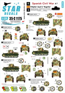 画像1: STAR DECALS[SD35-C1175]1/35 WWII 西班 スペイン内戦 #7 ナショナリスト派(反乱軍)に派遣された1号戦車A型 (1)