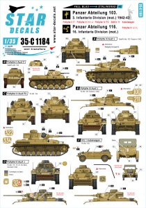 画像1: STAR DECALS[SD35-C1184]1/35 WWII ドイツ ブラウ作戦とスターリングラード #2 II号戦車F型、III号戦車H,J,L型、IV号戦車F2型他 (1)