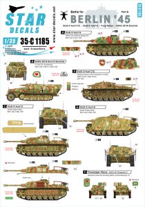 画像1: STAR DECALS[SD35-C1185]1/35 WWII ドイツ ベルリン攻防戦 #4 ハノマークD型カノーネンワーゲン、III号突撃G型他 (1)