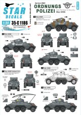 STAR DECALS[SD35-C1186]1/35 WWII ドイツ 秩序警察所属の装甲車 #1 ADGZ8×8装甲車