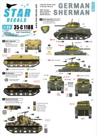 STAR DECALS[SD35-C1188]1/35 WWII ドイツ ドイツ軍のM4シャーマン/ドイツ軍に鹵獲され再就役したシャーマン M4、M4A1、M4A3(W)