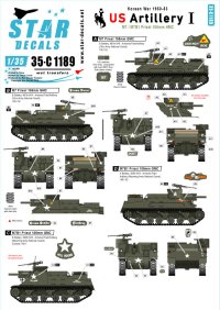 STAR DECALS[SD35-C1189]1/35 朝鮮戦争 米 米陸軍砲兵隊 #1 M7 プリースト
