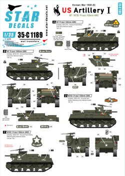 画像1: STAR DECALS[SD35-C1189]1/35 朝鮮戦争 米 米陸軍砲兵隊 #1 M7 プリースト