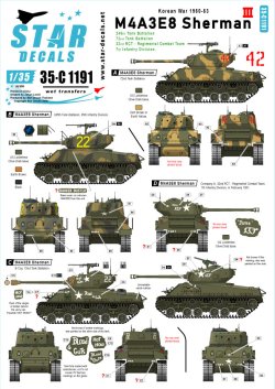 画像1: STAR DECALS[SD35-C1191]1/35 朝鮮戦争 米 米陸軍 M4A3E8 シャーマン #3 朝鮮戦争でのイージーエイト