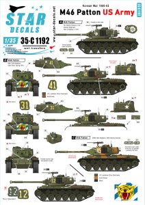 画像1: STAR DECALS[SD35-C1192]1/35 朝鮮戦争 米 米陸軍 M46パットン 朝鮮戦争でのM46 パットン (1)