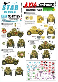 STAR DECALS[SD35-C1195]1/35 WWII 枢軸軍に参加した東ヨーロッパの戦車 #5 第二次大戦におけるハンガリーの装甲車 39.Mチャバ装甲車