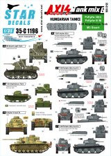 STAR DECALS[SD35-C1196]1/35 WWII 枢軸軍に参加した東ヨーロッパの戦車 #6 第二次大戦におけるハンガリーの戦車 38(t)戦車、III号戦車M型他