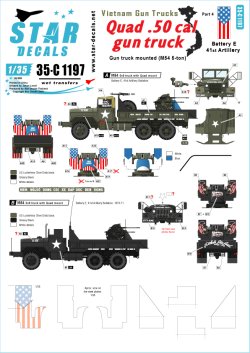 画像1: STAR DECALS[SD35-C1197]1/35 ベトナム戦争 米陸軍 ガントラック＃4 四連装M2銃座搭載のガントラック　イージーライダース「ヤングクルセイダーズ」