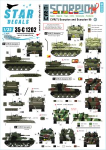 画像1: STAR DECALS[SD35-C1202]1/35 現用 CVR(T)スコーピオン＃2 スペイン ナイジェリア トーゴ チリ ベネゼエラ ホンジュラス (1)