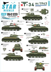 画像1: STAR DECALS[SD35-C1223]1/35WWII ロシア/ソ連 ソビエト赤軍 T-34/76 1943年型 (1)