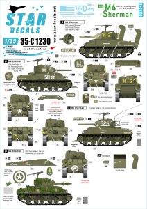 画像1: STAR DECALS[SD35-C1230]1/35 WWII 米 M4シャーマンD-デイ75周年スペシャル フランス ノルマンディー1944年 (1)