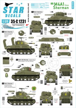 画像1: STAR DECALS[SD35-C1231]1/35 WWII 米 M4A1シャーマンD-デイ75周年スペシャル フランス ノルマンディー1944年