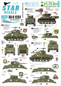 STAR DECALS[SD35-C1232]1/35 WWII 米 第37戦車大隊D-デイ75周年スペシャル フランス ノルマンディー1944年