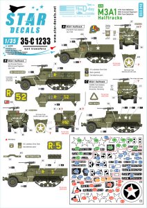 画像1: STAR DECALS[SD35-C1233]1/35 WWII 米 M3A1ハーフトラックD-デイ75周年スペシャル フランス ノルマンディー1944年 (1)