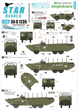 画像1: STAR DECALS[SD35-C1235]1/35 WWII 米 水陸両用車フォードGPA/DUKW75周年スペシャル フランス ノルマンディー1944年