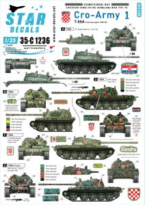 画像1: STAR DECALS[SD35-C1236]1/35 現用 バルカン半島 クロアチア陸軍＃1 祖国戦争でのT-55 クロアチア1991-92年 (1)