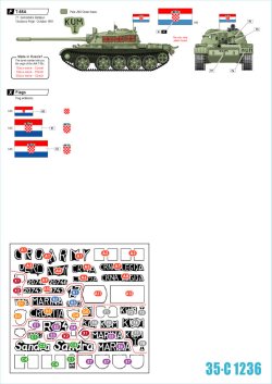 画像2: STAR DECALS[SD35-C1236]1/35 現用 バルカン半島 クロアチア陸軍＃1 祖国戦争でのT-55 クロアチア1991-92年
