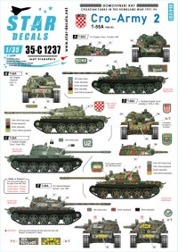 STAR DECALS[SD35-C1237]1/35 現用 バルカン半島 クロアチア陸軍＃2 祖国戦争でのT-55 クロアチア1992-93年
