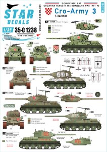 画像1: STAR DECALS[SD35-C1238]1/35 現用 バルカン半島 クロアチア陸軍＃3 祖国戦争でのT-34/85戦車 (1)