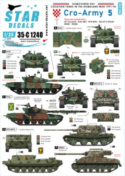 画像1: STAR DECALS[SD35-C1240]1/35 現用 バルカン半島  クロアチア陸軍＃5 クロアチアの装甲車と戦車 1991-93年