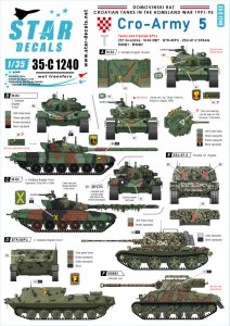 画像1: STAR DECALS[SD35-C1240]1/35 現用 バルカン半島  クロアチア陸軍＃5 クロアチアの装甲車と戦車 1991-93年 (1)