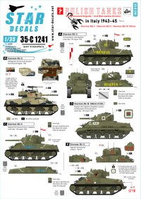 STAR DECALS[SD35-C1241]1/35 WWII イタリア戦線でのポーランド軍シャーマンMkII/MkIII/MkIB(105mm) 1943-45＃2