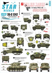 画像1: STAR DECALS[SD35-C1242]1/35 WWII イタリア戦線でのポーランド軍装輪装甲車と駆逐戦車 1943-45＃3 (1)