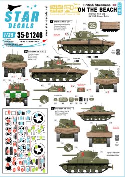 画像1: STAR DECALS[SD35-C1246]1/35 WWII 上陸直後の英軍シャーマン戦車 D-ディ75周年スペシャル DDシャーマン戦車MkI/V