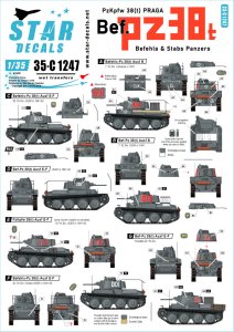 画像1: STAR DECALS[SD35-C1247]1/35 WWII ドイツ陸軍PzKpfw38(t)プラガ指揮戦車 東部戦線1941〜42 (1)