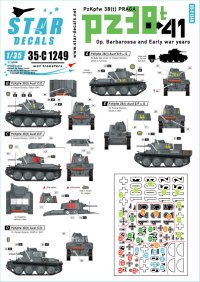STAR DECALS[SD35-C1249]1/35 WWII ドイツ陸軍PzKpfw38(t)プラガ戦車 バルバロッサ作戦と大戦初期
