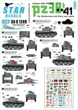 画像1: STAR DECALS[SD35-C1249]1/35 WWII ドイツ陸軍PzKpfw38(t)プラガ戦車 バルバロッサ作戦と大戦初期