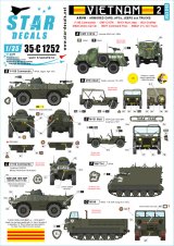 STAR DECALS[SD35-C1252]1/35 ARVN＃2 南ベトナム陸軍所属のAFV V-100コマンドー/M8他
