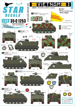 画像1: STAR DECALS[SD35-C1253]1/35 ARVN＃3 南ベトナム陸軍所属のM113