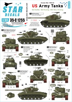 画像1: STAR DECALS[SD35-C1255]1/35 朝鮮戦争に派遣された米陸軍戦車 M24/M26/M45 1950〜53