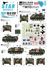 STAR DECALS[SD35-C1257]1/35 バルカン半島の平和維持軍＃10 IFORのマーキングが施された米陸軍所属のM113