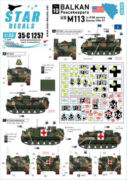 画像1: STAR DECALS[SD35-C1257]1/35 バルカン半島の平和維持軍＃10 IFORのマーキングが施された米陸軍所属のM113