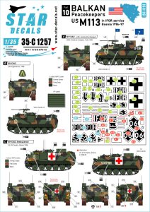 画像1: STAR DECALS[SD35-C1257]1/35 バルカン半島の平和維持軍＃10 IFORのマーキングが施された米陸軍所属のM113 (1)