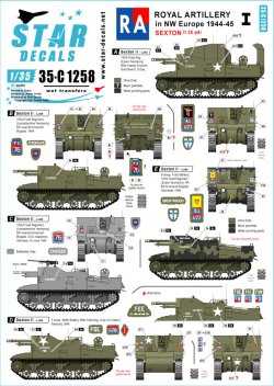 画像1: STAR DECALS[SD35-C1258]1/35 WWII 英 英国王立砲兵隊♯1 北西ヨーロッパのセクストン25ポンド