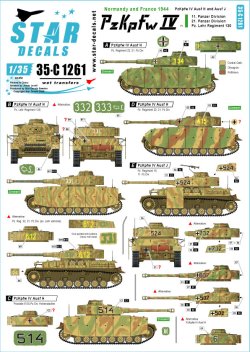 画像1: STAR DECALS[SD35-C1261]1/35 WWII 独 ノルマンディーに於けるIV号戦車♯1 IV号戦車H型及びJ型