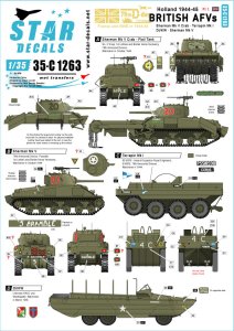 画像1: STAR DECALS[SD35-C1263]1/35 WWII 英 オランダでの英陸軍戦車と装甲車 シャーマンMkV シャーマンクラブ DUKW テラピン水陸両用車 (1)