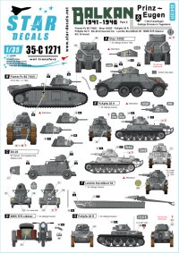 STAR DECALS[SD35-C1271]1/35 WWII 独 バルカン半島WWII＃2 第7SS義勇山岳師団「プリンツオイゲン」所属のAFV ユーゴスラビア