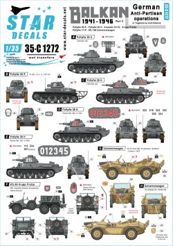 画像1: STAR DECALS[SD35-C1272]1/35 WWII 独 バルカン半島WWII＃3 ユーゴスラビアとアルバニアにおけるパルチザン掃討作戦時のドイツ軍AFV