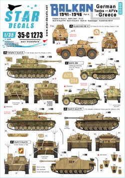 画像1: STAR DECALS[SD35-C1273]1/35 WWII バルカン半島WWII＃4 1941年以降のギリシャ於ける突撃師団「ロードス」を含むドイツ軍の戦車と装甲車