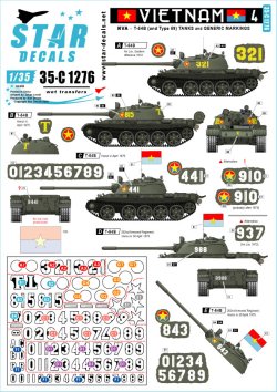 画像1: STAR DECALS[SD35-C1276]1/35 現用 ベトナム戦争 ベトナム＃4 NVA(北ベトナム正規軍)所属のT-54戦車マーキング集
