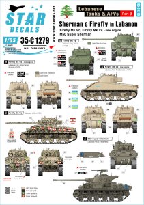 画像1: STAR DECALS[SD35-C1279]1/35 現用 中東戦争 レバノンの戦車とAFV＃9 レバノン軍と民兵組織が運用したシャーマンファイアフライとM50スーパーシャーマン (1)