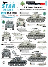 STAR DECALS[SD35-C1280]1/35 現用 中東戦争 レバノンの戦車とAFV＃10 SLA(南レバノン軍)所属のM50スーパーシャーマン